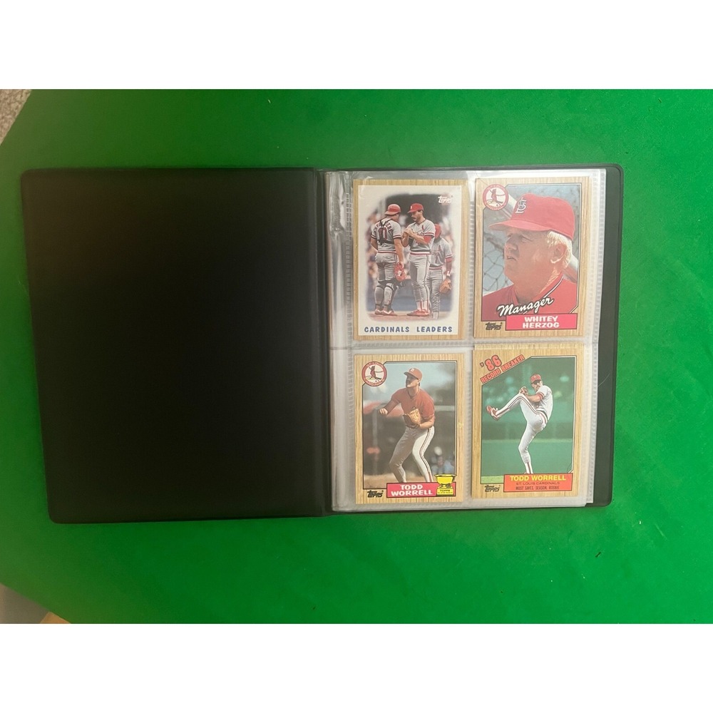 St Louis Cardinals  1987 Topps Team Set with 40 card collector album.